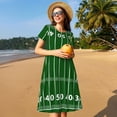 thumbnail image 4 of Easygdp American Football Field1 para Vestido Transpirable de Mujer, Vestido Suelto de Manga Corta con Pliegues y Bolsillos para el Verano, 4 of 6