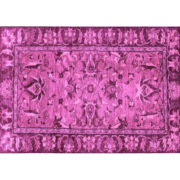 Ahgly Company Indoor Rectangle Abstract Purple Modern Area Rugs, 2' x 3'