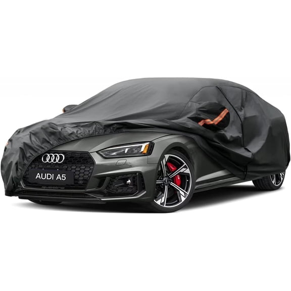 KouKou 7 Layers Sedan Car Cover Custom Fit Audi A5 (2016-2022) Waterproof All Weather for Automobiles, Full Exterior Covers Sun Rain Protection UV Protection (Deliver About 3-10 Days)