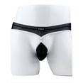 thumbnail image 2 of TANBOM Men's Regular Triangle Mesh Underwear Breathable Black S 1-pack, 2 of 5