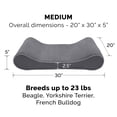 thumbnail image 3 of FurHaven Pet Dog Bed | Orthopedic Microvelvet Luxe Lounger Pet Bed for Dogs & Cats, Gray, Medium, 3 of 10