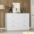 thumbnail image 4 of Homfa Dresser 6 Drawer, 47'' W Chest of Drawer with Deep Drawers, 6 drawer dressers for Bedroom, Living Room, White, 4 of 7