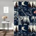 thumbnail image 2 of Orinice Bear Animals Wallpaper Pattern Bathroom Decor Set with Hooks, Colorful Luxurious Graphic Print Polyester Fabric Fashion Shower Curtain Set, Waterproof Bathroom Shower Curtain for Home, 2 of 7