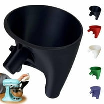 Flour Funnel for Kitchen Aid Mixer, Easy Pour No-Mess Attachment, Anti-Splash Accessory, Fits Tilt-Head 4.5–5 Qt , Durable Dishwasher-Safe Baking Tool (Black)