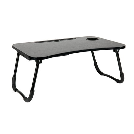 Mind Reader - Foldable Bed Tray with Storage Drawer - Black
