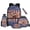 American Flag Football, variant on Crocodile School Backpack for Boys 8-10, 3rd-4th Grade, 17 Inch Lightweight Bookbag Set with Lunch Box, Water Bottle Sleeve, Pencil Case & Keychain, 5 Piece Back to School