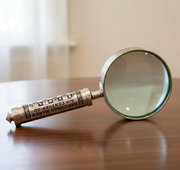 Maritime treasures Vintage Brass Magnifying Glass for Reading | Handheld Desktop Magnifier | Large Glass Lens Reading Aid | Classic Office
