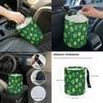 thumbnail image 7 of Yuyamidu St. Patrick's Day Car Seat Covers Full Set of 14 Green Leaf Steering Wheel Cover Safe Belt Pads Handbrake Cover Set Coasters Trash Can Rear View Mirror Cover Car Center Console Cover, 7 of 7