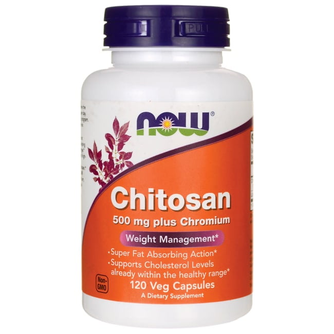 NOW Foods - Chitosan with Chromium 500 mg. - 120 Vegetable Capsule(s)