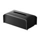thumbnail image 1 of Funda para caja de pañuelos de piel sintética, soporte para caja de pañuelos, decoración decorativa, soporte para pañuelos faciales para tocador de Negro, 1 of 9