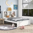 thumbnail image 5 of Furniture of America Beyna Transitional Solid Wood Bookcase Full Bed in White, 5 of 6