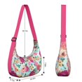 thumbnail image 4 of Lightweight Hobo Bag with Daisy Floral Design Adjustable Strap Smooth Zipper Nylon Material Suitable for Daily Use and Outdoor Activities, 4 of 5
