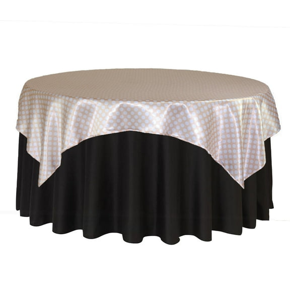 72/90 in Square Satin Table Overlays for Weddings and Home Use, Seamless