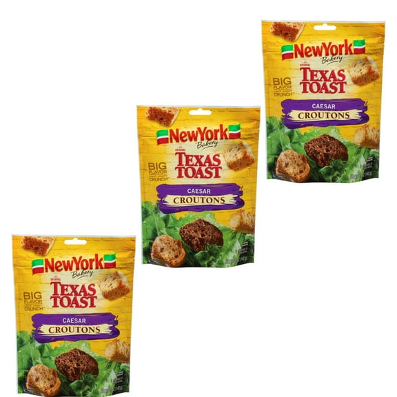 ( 3 Pack ) New York Bakery The Original Texas Toast Caesar Croutons - 5oz