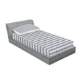 thumbnail image 2 of Ambesonne Geometric Fitted Sheet & Pillow Sham Set, Nested Diamond Line, Twin, Dried Rose Slate Blue, 2 of 2