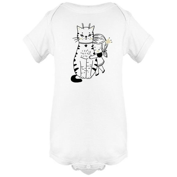 Little Princess With Cute Cat Bodysuit Baby's -Image by Shutterstock