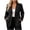 Black, variant on Women Vertical Stripe Blazer Jacket, Lapel One Button Long Sleeve Office Coat with Pockets, Relaxed Fit Business Casual Outerwear Top