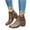 #049-Brown, variant on Women's Fashion Martin Boots Fall Winter New Arrival - Casual Trendy Versatile Retro Ankle Boots with Side Zipper, Chunky Heel & Lace-up Design, Mid Heel Comfort