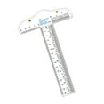 thumbnail image 3 of Regla en T de acrílico transparente, regla de medición, regla métrica en forma de T de 6 pulgadas/15 cm para manualidades, herramienta de, 3 of 8
