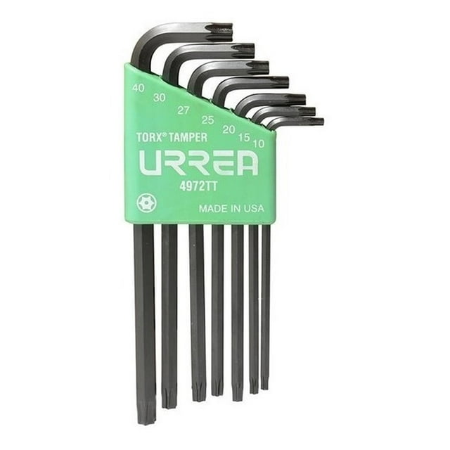 Juego De 7 Llaves Hexagonales Urrea Torx Tper Rack 4972TT