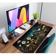 thumbnail image 6 of Dark Floral Desk Mat Mouse Pad, Cute Vintage Wildflower Mousepad Desk Pad Extended XXL Large Gaming Keyboard Mat Anime Flower Mouse Mat, Plant Deskpad Women Office Desk Decor Deskmat 31.5x15.7 in, 6 of 6
