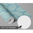 thumbnail image 6 of S4Sassy Fern Leaf Wallpaper - Blue Wall Covering, 25" x 120" Self-Adhesive Vinyl Wall Paper, Decorative Walls Wrap, Easy DIY Walls Covering For Bedroom, Living Room, Living Space, 6 of 9