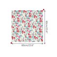 thumbnail image 3 of INSPIRE CHIC Women's Floral Printed Square Scarves, 23.6X23.6" Flowers Tassel Gauze Headscarf Neckerchief Flower-1-Red, 3 of 6