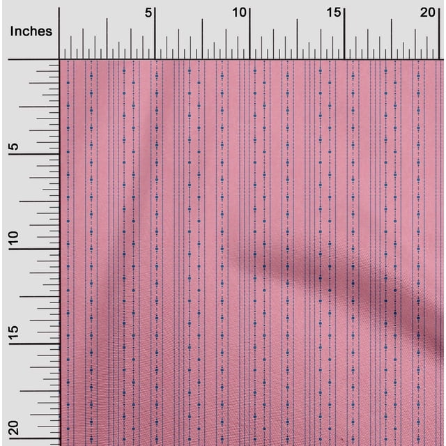 oneOone Tissu Popeline de Coton Rose Style Ikat Rayé Matériel de Robe Tissu Imprimé Tissu au Mètre 42 Pouces