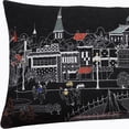thumbnail image 2 of 24" Black Annapolis Nighttime Skyline Lumbar Decorative Pillow, 2 of 3