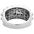 thumbnail image 4 of 10K White Gold Round & Baguette Diamond Wedding Band 12mm Statement Ring 2.35 CT, 4 of 5