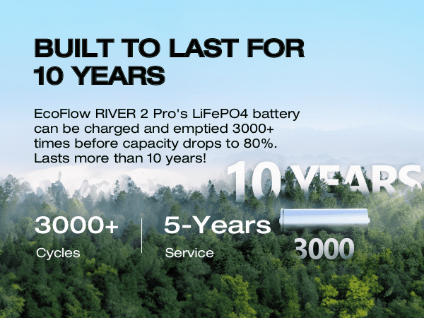 ECOFLOW Solar Generator RIVER 2 Pro 716Wh LiFePO4 Battery, 4x800W AC Outlets (1600W Surge), Solar Generator