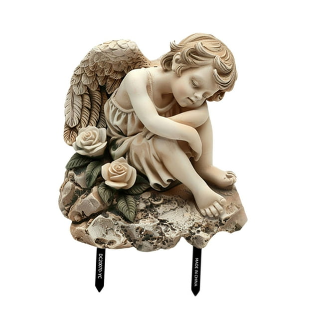 Estaca Decorativa de Jardín Niña Acrílica Plana Ornamentación para Maceta Bonsái Decoración Exterior Adecuada para Jardines Patios Decoración de Inter Estilo B