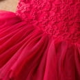 thumbnail image 6 of Ulitacool Toddler Girl Dress 4-5 Years Children Sleeveless Bowknot Embroidery Dresses Dress Elegant Playsuit Red, 6 of 7