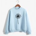 thumbnail image 2 of toraway Womens Sweatshirt Jacket with Snaps Autumn Winter O Neck Solid Color Printed Long Sleeve Pullover Sweatshirt S, 2 of 4