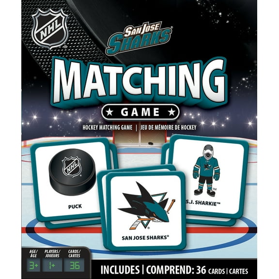MasterPieces Officially Licensed NHL San Jose Sharks Matching Game for Kids and Families