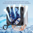 thumbnail image 4 of Ventilador de refrigeración ventilador de computadora estable tubo de calor de doble fila para, 4 of 8