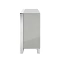 thumbnail image 6 of Ailani Light Grey Sideboard/Buffet - 4 Doors, Polished Chrome Handle and Leg Tip, 2 Adjustable Shelves, 6 of 10