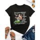 thumbnail image 1 of [Machine Washable Cow Print Top] Women's Casual Comfort T-Shirt - Crew Neck, Short Sleeve with Festive Cow Print, Machine Washable - Perfect for Spring & Summer, 1 of 7