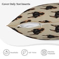 thumbnail image 5 of Fotbe Cute Black Dog Pattern Velvet Decorative Throw Pillow Covers with Elegant Piping, Soft Plush Cushion Cover for Sofa, Bed, Car, Office-20"x20", 5 of 8