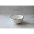 thumbnail image 4 of Minimalist Large White Ceramic Bowl – 7" Small Set of 4 Modern Deep Serving Bowl with Black Rim | Dishwasher & Microwave Safe | Marcel Ardani, 4 of 4