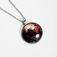 thumbnail image 4 of Halloween Castle Women's Circular Glass Pendant Necklace Jewelry, 4 of 5