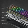 thumbnail image 5 of HK GAMING GK75 75% | Hot Swappable Mechanical Gaming Keyboard | 84 Keys Multi Color RGB LED Backlit for PC / Mac Gamer | ANSI US American Layout ( Black , Mechanical Brown ), 5 of 7