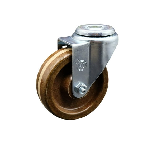 4 Inch SS High Temp Phenolic Wheel Swivel Bolt Hole Caster Service Caster Brand