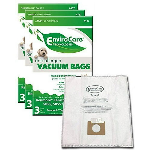 EnviroCare Replacement Anti-Allergen Vacuum Bags for Compatible with Kenmore Canister Type C or