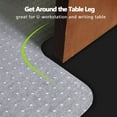 thumbnail image 3 of Office Chair Mat with Lip Anti-Slip Spiked, 30" x 48" PVC Transparent Desk Chair Mat Carpet Protector for Home Office, Easy to Clean, 3 of 8
