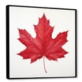 thumbnail image 2 of Designart "Simplicity In Scarlet Maple Leaf II" Leaves Floater Framed Wall Decor, 2 of 5