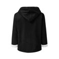thumbnail image 5 of Womens Sherpa Fleece Lined Jacket Plus Size Winter Warm Coat Parka Faux Suede Pea Coat Outerwear with Pockets, 5 of 5