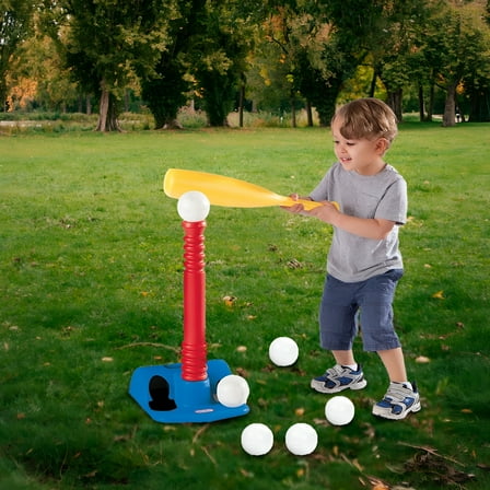 BESTSKY TBall Set for Kids 3-5,TBall Set Comes with 9 Balls,Ideal Tee Ball Set Birthday Gift for Boys and Girls,Great for Toddlers
