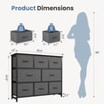 thumbnail image 3 of CONCETTA 8 Drawer Fabric Chest, Dresser for Bedroom, Wide Storage Tower for Closet, Living Room, Hallway, Gray, 3 of 8