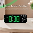 thumbnail image 4 of Reloj Digital Pantalla Dual Control De Voz 3 Brillo Ajustable Fecha Pantalla De Temperatura Cuenta Regresiva Reloj Despertador Electrónico LED Para Oficina En Casa, 4 of 7